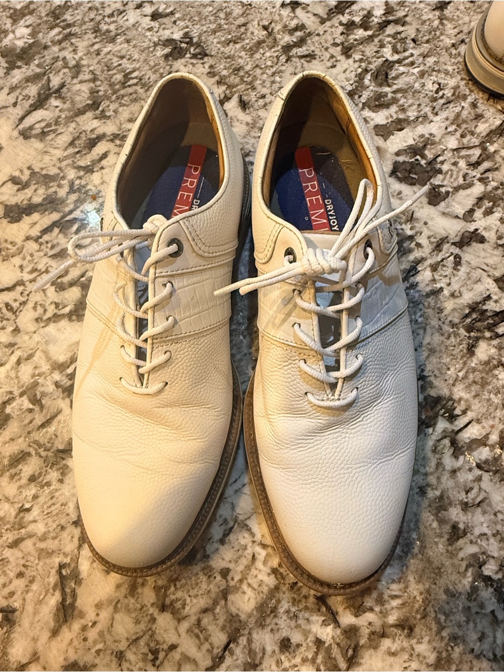 FootJoy Premium Men's White Leather Golf Shoes